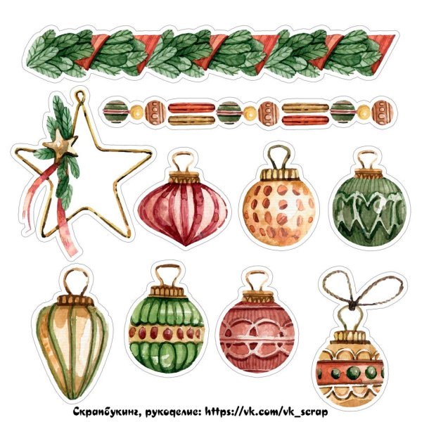 Разукрашка елочные игрушки для детей