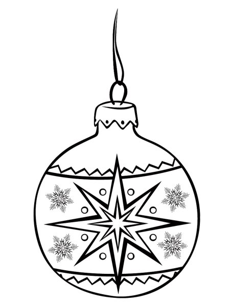 Елочные игрушки раскраска