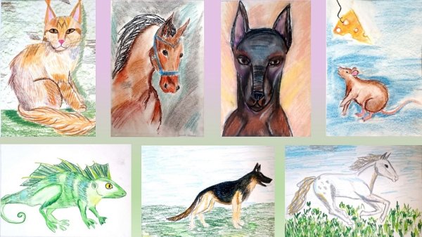 Композиция , анималистический Жанр