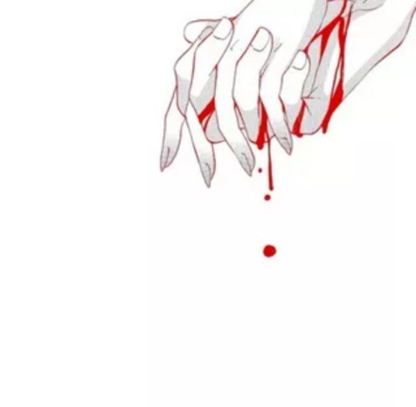 Кровавый порез без фона