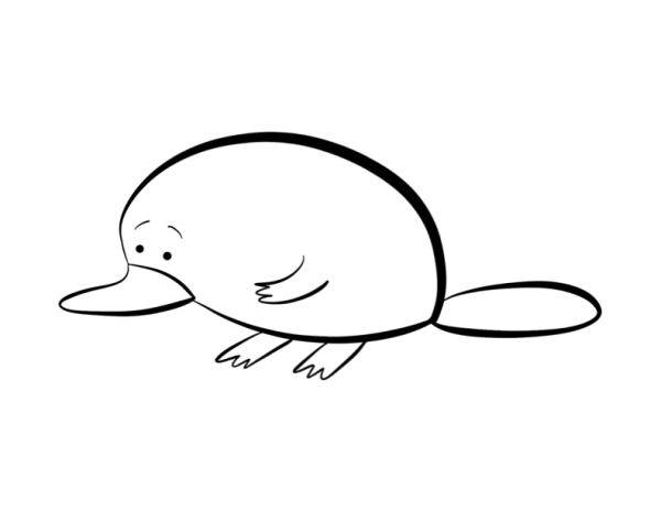 Утконос нарисовать
