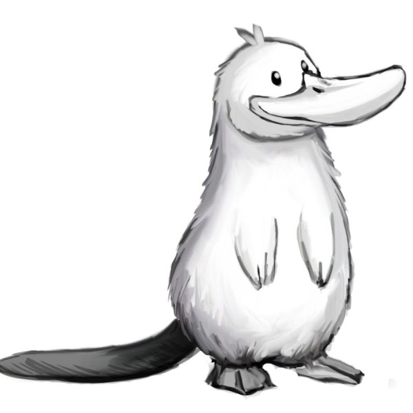 Милый нарисованный Утконос