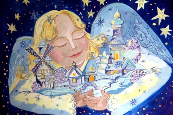 Рисунок на тему Рождество