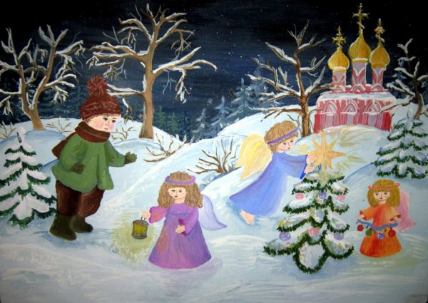 Рисунок праздник Рождества