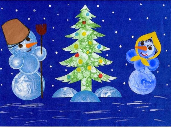 Рисование на новогоднюю тему в начальной школе