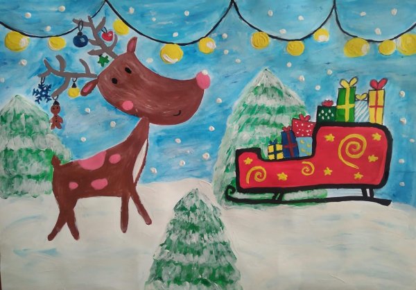 Рисование зимние фантазии