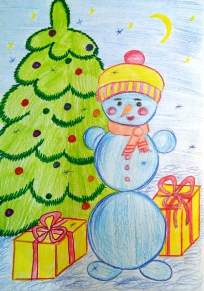 Новогодняя фантазия рисунки детские