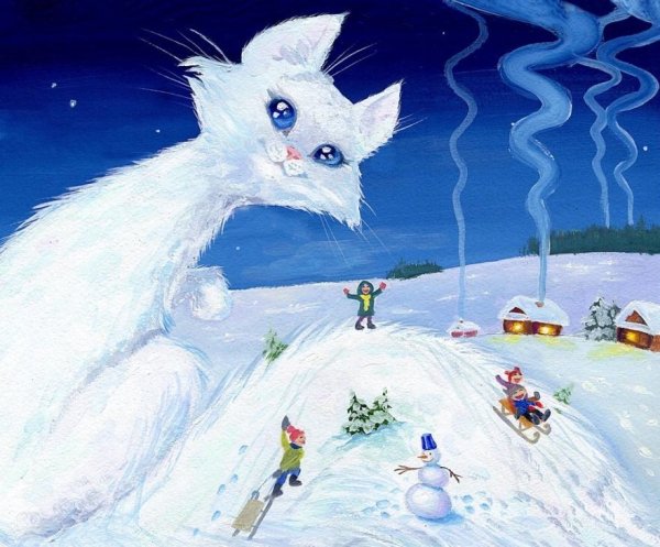 Детские рисунки на тему зима