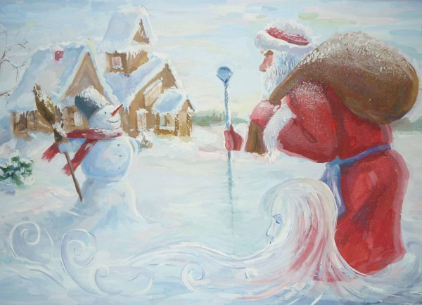 Рисунок на тему зима