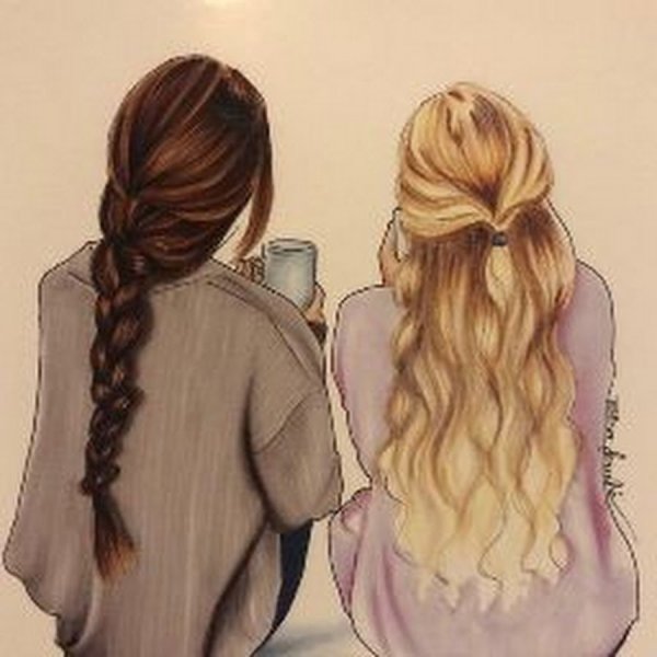 Подруги рисунок