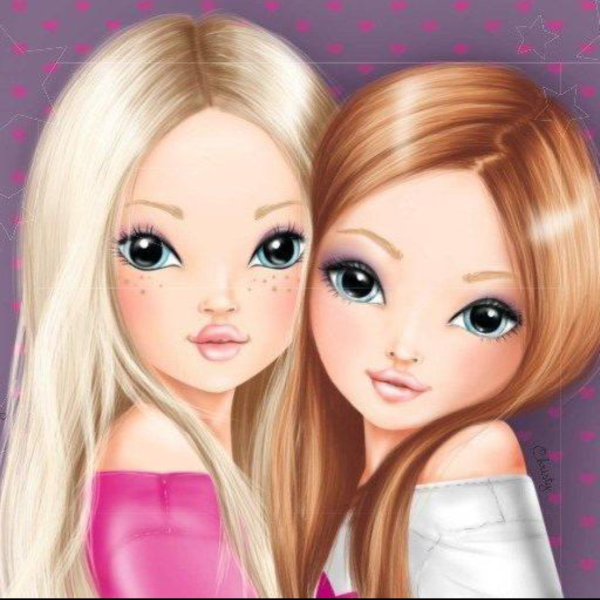 Две девочки мультяшные