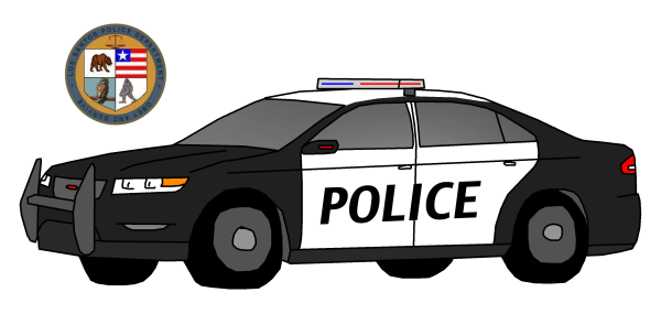 Полицейская машина мультяшная