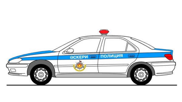Полицейская машина рисунок