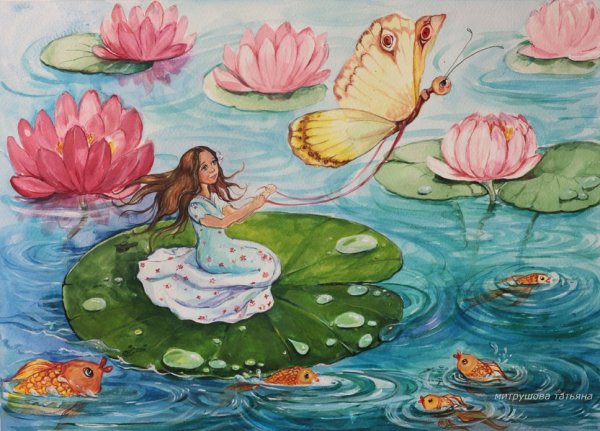 Рисование Дюймовочка в подготовительной группе