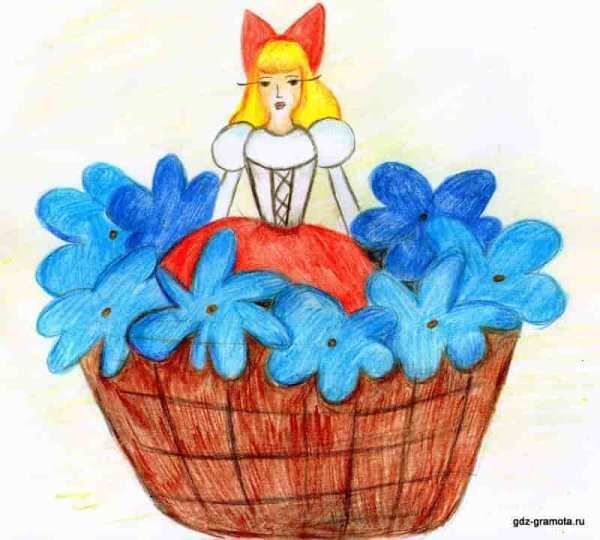 Андерсен Дюймовочка раскраска