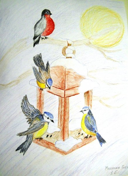 Птичка и скворечник