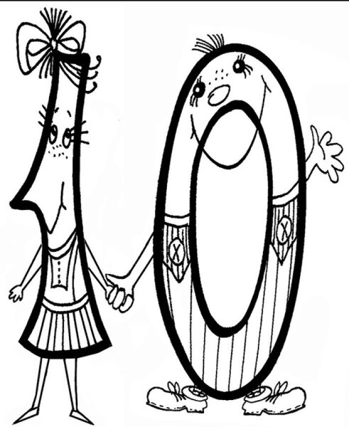 Раскраски для малышей цифры