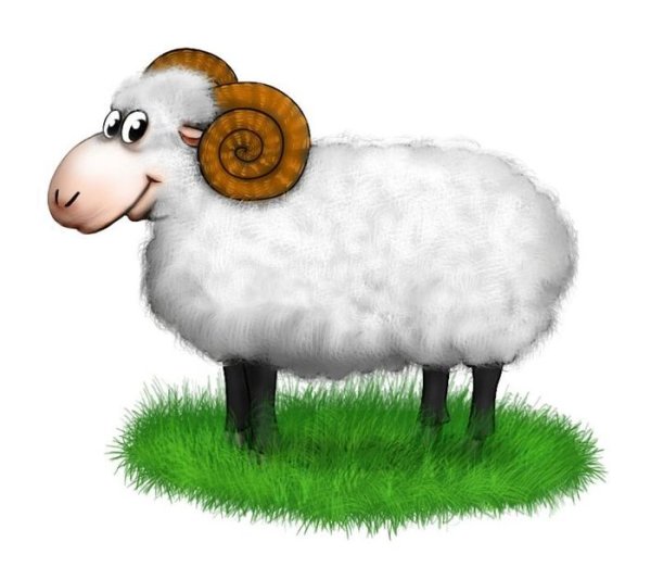 Баран мультяшный