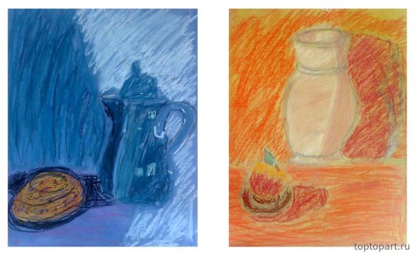 Натюрморт теплый и холодный