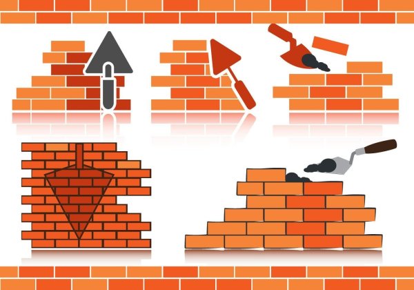 Векторное изображение кирпичной кладки