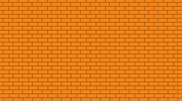 Оранжевая кирпичная стена