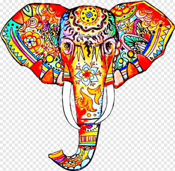 Стилизованный индийский слон