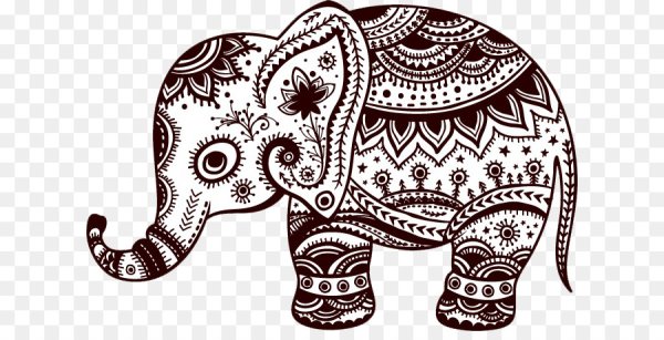 Индийский орнамент слоны