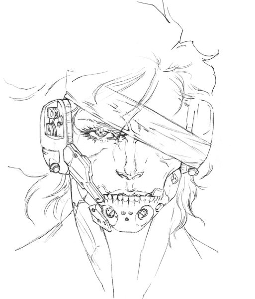 Метал Гир Райден концепт арт