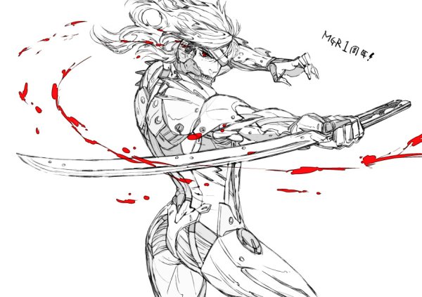 Нарисованный Райден Metal Gear Rising