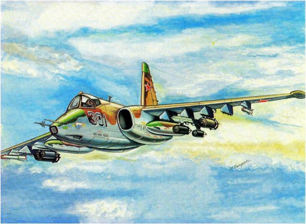 Штурмовик Су-25 арт самолёт