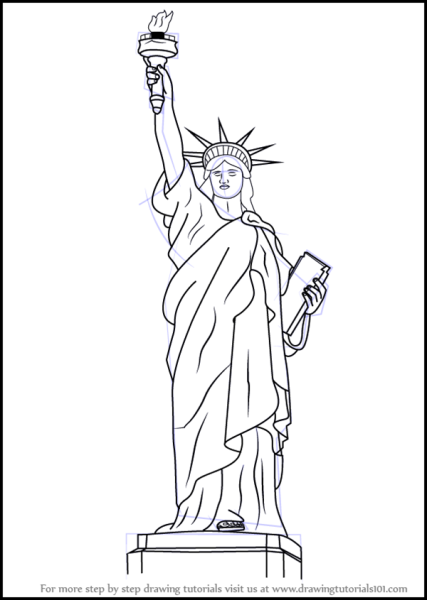 Статуя свободы цветная