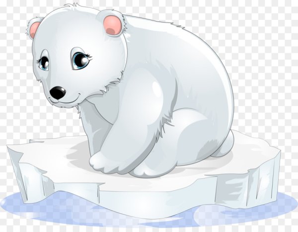 Белый медведь мультяшный