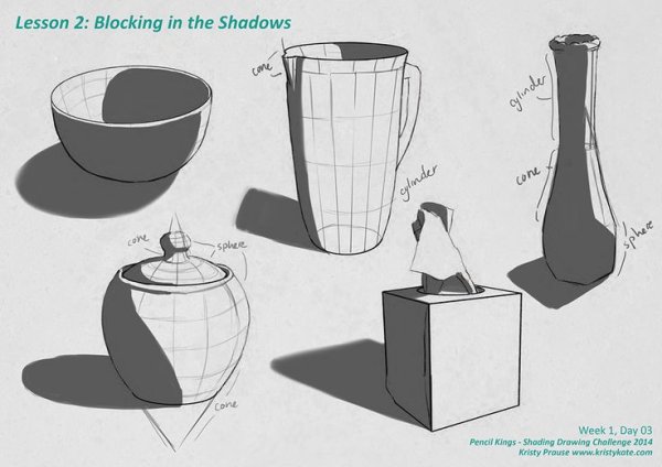 Натюрморт предметы с тенью