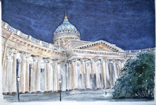 Набросок Казанский собор Санкт-Петербург