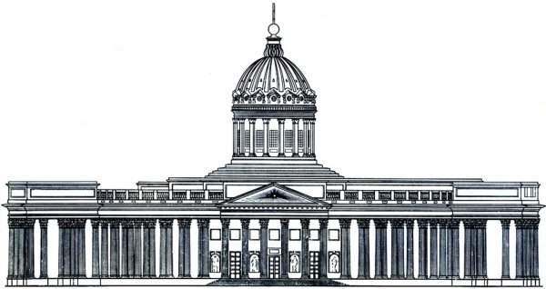 Казанский собор в Санкт-Петербурге фасад
