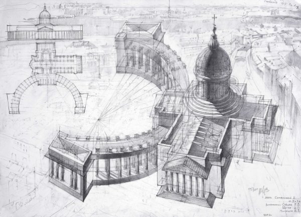 Казанский собор в Санкт-Петербурге чертежи