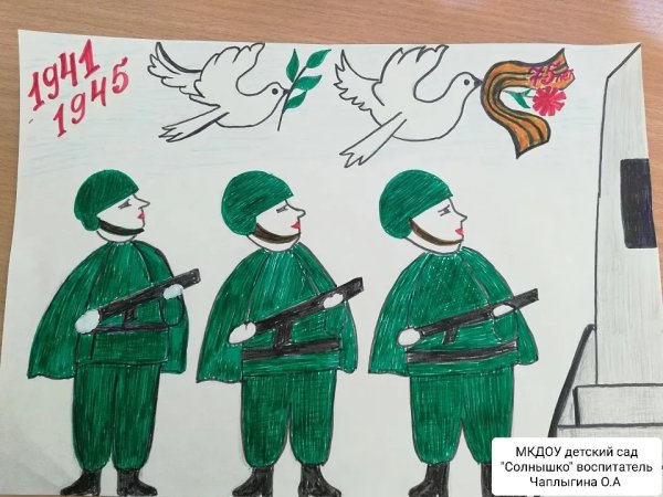 Рисунок на тему парад легкий