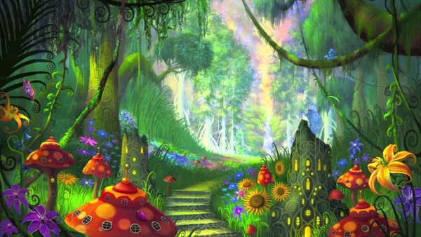 Сказочный фон Алиса в стране чудес