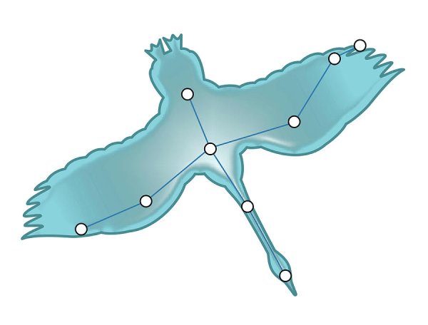 Макет созвездия лебедь