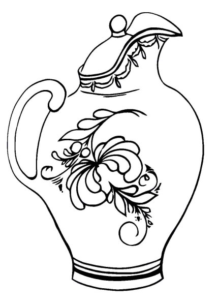 Чайник Гжель рисунок