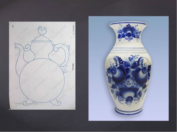 Роспись кувшинчиков рисование старшая группа Комарова