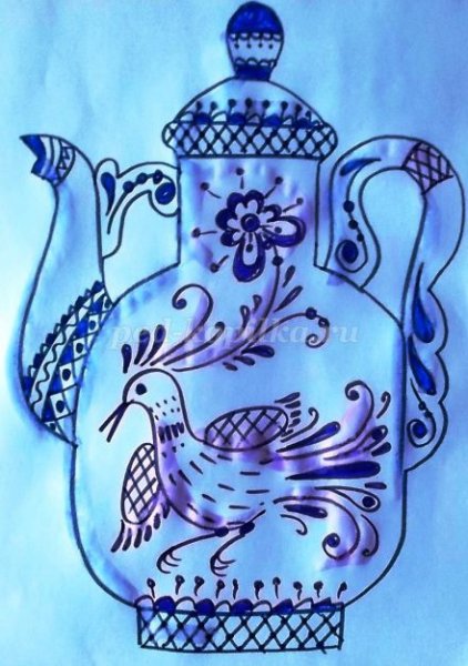 Роспись кувшинчиков старшая группа Комарова