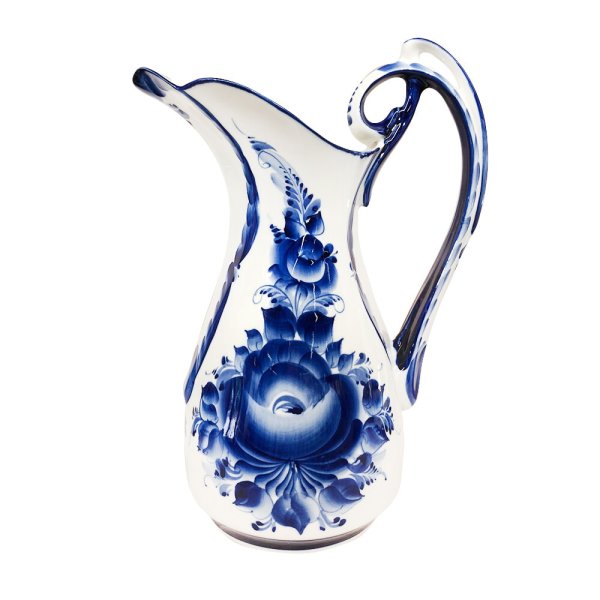 Гжельская роспись кувшин раскраска