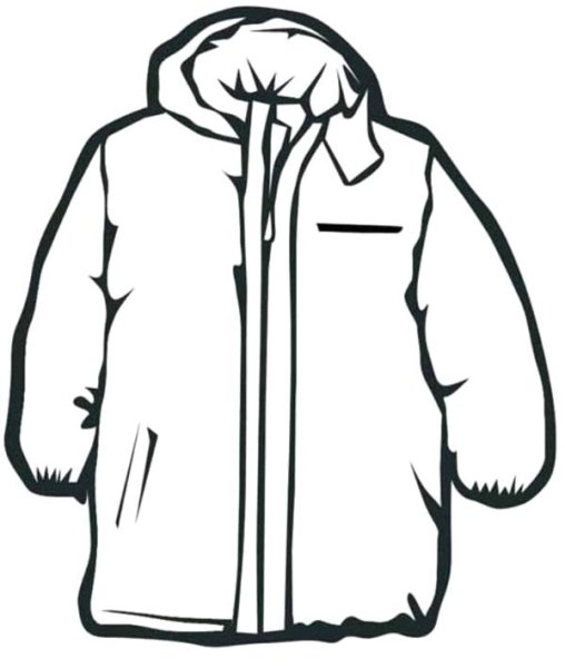 Куртка раскраска для детей