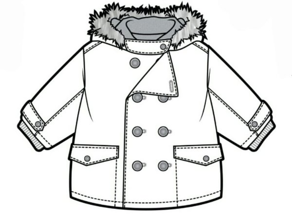 Куртка раскраска