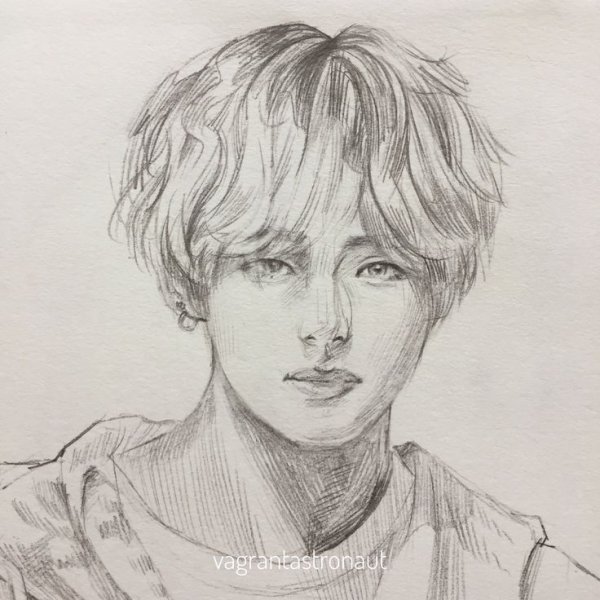 Рисунки БТС Тэхен