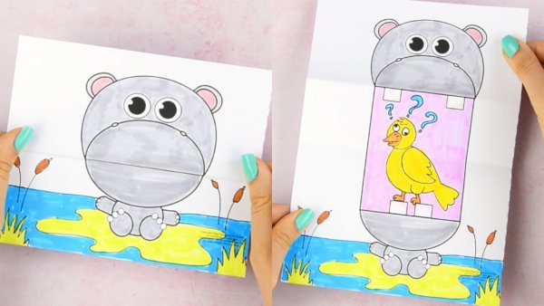 Забавные рисунки-раскладушки