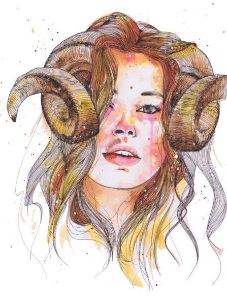 Девушка Козерог арт