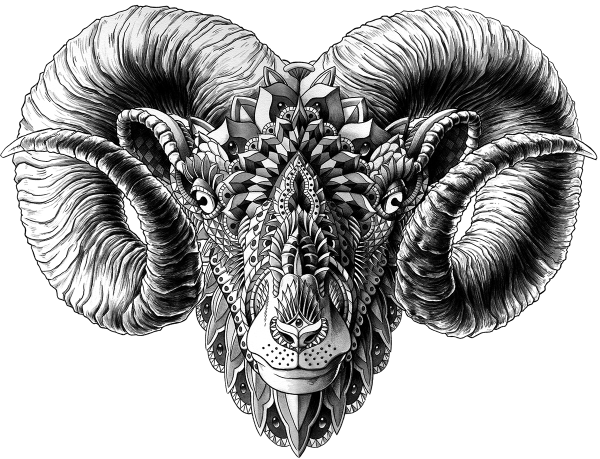 Тату Овен Aries