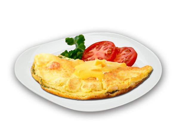 Омлет на тарелке